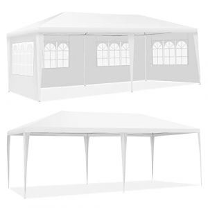 GOPLUS 3x9M /3x6M Tonnelle Tente de Jardin avec Fenêtres,Tente de Réception Protection Contre Soleil et Pluie,Chapiteau Gazebo pour Événement Fête Camping(3X6M, 4 Bâches) (Augenstern24, neuf)