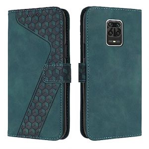 YIRRANZD Coque pour Xiaomi Redmi Note 9 Pro/Redmi Note 9S, Étui Housse Protection en Cuir PU [Pochette de Portefeuille] [Magnétique], Antichoc Etui à Rabat pour Redmi Note 9 Pro/Note 9S (Vert) (YIRRANZD, neuf)