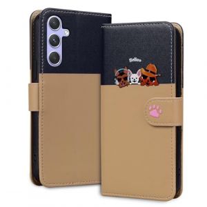 LSPCASA Housse pour Samsung A54 Animaux Dessin Anim&eacute; Etui pour Coque Samsung A54 5G avec Fentes pour Cartes Coque Samsung A54 pour Samsung Galaxy A54 Gris Noir (SINGGEADA, neuf)