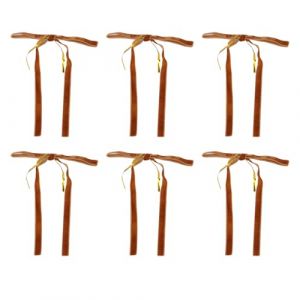 Aoaoy 24 ORDS Tree en Velours Arborescement, D&eacute;corations des Arcs en Velours Fait &agrave; la Main, Id&eacute;aux pour les Cadeaux de No&euml;l, avec une Cravate or, Id&eacute;al pour les D&eacute;corations No&euml;l (Caf&eacute; sombre) (jiabaorun, neuf)