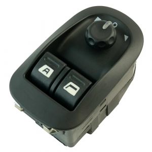 Bouton leve vitre compatible pour Peugeot 206, 306, Expert, Citroen Jumpy, Fiat Scudo (1993-2010) avant gauche ou droit (conducteur ou passager) 6554WA (STAR PIECES, neuf)