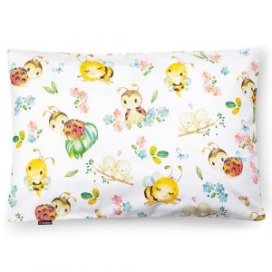 PinkZebra Housse de Coussin pour Enfant - 30 x 50 cm - 100% Coton - Certifi&eacute; &Ouml;ko-Tex Standard 100 - Housse pour Enfant avec Fermeture &eacute;clair - Coccinelle (PinkZebra., neuf)