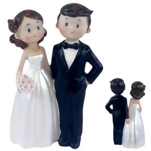 Figurine de G&acirc;teau de Mariage,D&eacute;coration de g&acirc;teau pour couple de mari&eacute;s,figurines de mari&eacute;,g&acirc;teau d'amour romantique pour anniversaire,mariage,Saint-Valentin,d&eacute;coration de voiture (Shenzhen love Wildi e-commerce Co., LTD, neuf)