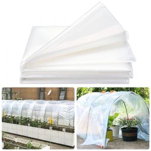 DAZZTIME 3x6M B&acirc;che de Protection en Poly&eacute;thyl&egrave;ne,Film &agrave; Effet De Serre,Bache Plastique Transparente,R&eacute;sistant Couverture de Polytunnel,pour Protection Serre de Plante de Jardin(200Mu/1000G) (Toouse, neuf)