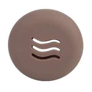 Porte-houppette en silicone - Boîte à houppette à poudre, boîte à soufflet cosmétique ronde respirante humide et sèche pour boîte de rangement étanche à la poussière (ruices, neuf)