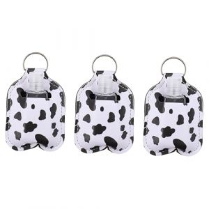 DEARMAMY 3 Pièces Étui Pour Main Étui Porte-clés Pour Bouteilles Vides Avec Motif Vache Pour Ranger Parfum Et (Liiane, neuf)