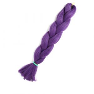 LYVQZPWLRla mode synth&eacute;tique, Extensions de cheveux synth&eacute;tiques de 60 cm for tresses, bleu et violet, au crochet(24inchesPurple) (KanHuaDeY, neuf)