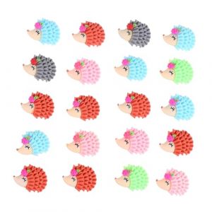 LRXIYODE 20 pi&egrave;ces D&eacute;corations H&eacute;risson R&eacute;sine pour DIY Accessoires Cheveux et Ornements Bureau Fournitures Artisanales Cr&eacute;atives pour Customisation Unique (XPWU, neuf)