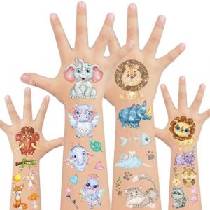 240 styles de jungle animaux paillettes tatouages pour enfants garçons filles, tatouages temporaires enfants pour les décorations de fête de la jungle, tatouages d'animaux pour les décorations (EMOME-EU, neuf)