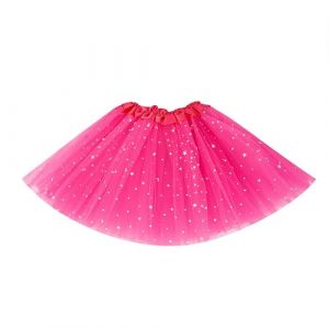 AYV Tutu Jupe de Danse Fille en Tulle Rose Étoile Ballet - Robe Princesse Fantaisie Anniversaire 3-8 Ans (AYVRUOP, neuf)