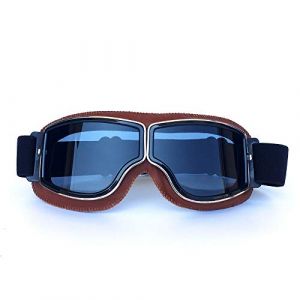 HONCENMAX Lunettes de Moto Biker Cyclisme Ski Cruisern Cruiser Jet Lunettes de Protection Masques de Moto Vespa Vintage Biker Oldtimer Scooter Harley Chopper (HONCENMAX, neuf)