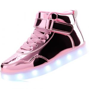 APTESOL Baskets Tendance pour Enfants avec lumières LED, Chaussures de Sport Clignotantes Rechargeables pour garçons et Filles[Rose, 37] (APTESOL Direct, neuf)