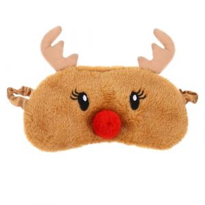 Masque de Sommeil Animal, Masque de Sommeil de No&euml;l, Peluche Douce Oeil Masque, Masqu de Nuit Enfant, pour Enfants Filles Femmes Adultes (nuoguangxing, neuf)