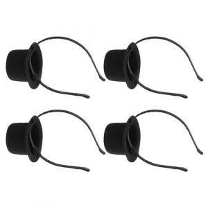 Ipetboom Lot de 4 Mini Serrage-T&ecirc;tes Chapeau Melon Noir Accessoire Festif L&eacute;ger et Confortable pour Carnaval F&ecirc;tes &agrave; Th&egrave;me Mariage Victorien et D&eacute;guisement Ann&eacute;es Folles (Cowan Micro, neuf)