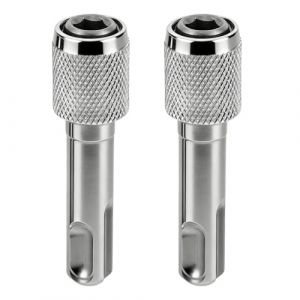 Lot de 2 adaptateurs SDS Plus, adaptateur SDS, porte-embout, pour porte-vis, kit de tige hexagonale 1/4" pour Conversion d'Outils &Eacute;lectroportatifs et Acc&egrave;s aux Espaces &Eacute;troits (X F, neuf)