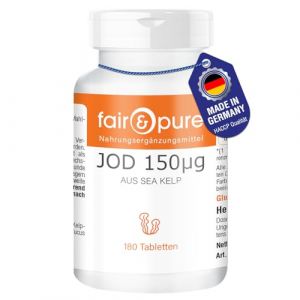 Fair & Pure® - Iode 150µg de l'algue brune couvre 100% de vos besoins quotidiens - 180 comprimés de varech (Fair & Pure, neuf)