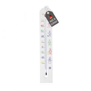 Lantelme Thermom&egrave;tre pour chambre d'enfant, 40 cm, temp&eacute;rature de -30 &deg;C &agrave; 50 &deg;C, analogique, en plastique, imprim&eacute; en couleur, grand thermom&egrave;tre d'int&eacute;rieur pour enfant, fabriqu&eacute; en Allemagne (lantelmegmbh, neuf)