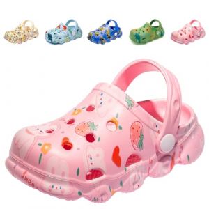 Sabots Mules Enfant Garcon Fille Pantoufles Chaussures de Jardin Dinosaur Chaussons &Eacute;t&eacute; Sandales de Plage Maison Antid&eacute;rapant Chaussons Lapin Rose EU 25/26 (Taille de l'&eacute;tiquette 160mm) (bobing, neuf)