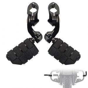 LTMOTO – Repose-pieds d'autoroute réglables à angle court de 3,2 cm pour Harley Davidson Touring Road King Road Glide Street Glide Electra Glide Softail Sportster avec barre d'autoroute de 3,2 cm (Fast Media Ships From USA, neuf)