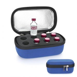 YOUSHARES Etui de Rangement, Coque de Protection pour 8 Flacons d'Insuline/M&eacute;dicaments, Convient &agrave; Tous Les Flacons Standard de 10ml - Protection Compartiments en Mousse Haute Densit&eacute; de 8 Flacons (Heartorigin-FR Direct, neuf)