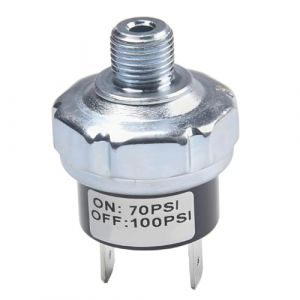 LKRXW Interrupteur de Pression pour Compresseurs d'air 70-100 Psi Pressostat de Compresseur Air 1/8" NPT Pressostats de Commande Valve Pompe Automatique DC 12V 24V AC 110V 220V (LKRXW, neuf)