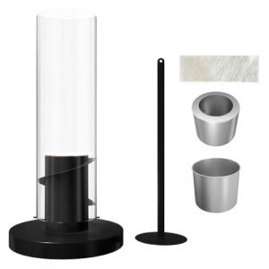 Poêle À Flamme Réelle Pour Décoration Et Chauffage, 40x19cm, Poêle À Alcool Miniature Tourbillon Intérieur S'adapte Au Jardin, La Table Et Le Salon, Crée Une Atmosphère Chaleureuse Pour Les Soirées Dé (enshizhoushunjinshangmaoyouxiangongsi, neuf)