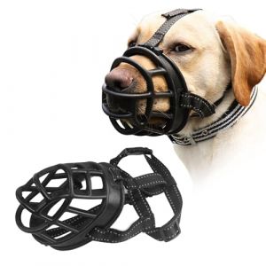 PETCUTE Museli&egrave;Re Chien Museli&egrave;Re Petit Chien Anti Aboiement Museau Ergonomiques pour Chiens R&eacute;Glable Obligatoire Panier en Plastique Souple (PETCUTE, neuf)