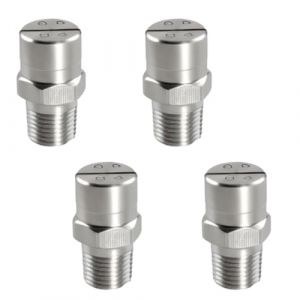 PYEUIFT 4 Pièces Buse Haute Pression, Buse Pulvérisateur, Gicleur Acier Inoxydable, Buse Brumisation, Lance Nettoyeur Accessoire, pour Pulvérisateur à Pression avec Ouverture, Connexion Filetée 1/4'' (tulan4820208, neuf)