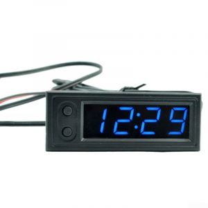 Emiif Kit de voiture 3 en 1 Thermom&egrave;tre + voltm&egrave;tre + horloge &agrave; affichage num&eacute;rique LED 12 V (Wintop-eu, neuf)