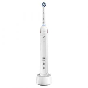 Oral-B Pro 2 2000 Brosse à dents électrique rechargeable, 1 manche blanc avec chargeur, 1 tête CrossAction (VariétéBoutique, neuf)