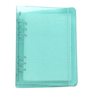 A6 / A5 6 trous coloré PP couverture anneau rond vue classeur dossier pour feuilles mobiles protecteurs/recharge de cahier/bricolage Scrapbooking(Angel Blue, A6 Mini Set) (SHSQDZ, neuf)