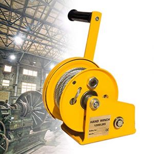 RSHJD 1200lb Treuil Manuel, Treuil à Main avec 30m Cable et Palier pour Bateau, Portable Équipement de Remorquage et de Levage, Idéal pour Industrielles et Agricoles (MGBJXB, neuf)