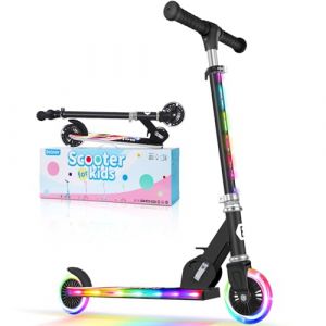 BELEEV V2 Trottinette pour Enfants 3 à 12 Ans, Trottinette Pliable à 2 Roues LED Roues Lumineuses, Stem, Deck, 3 Réglables en Hauteur, Trottinette pour Filles et Garçons, Scooter (MeiShangStore, neuf)