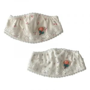 De feuilles B&eacute;b&eacute; Fille Bandeau Dentelle Protection Fontanelle Souple L&eacute;ger 2 PCS Bandeau Princesse Prot&eacute;ger T&ecirc;te Imprim&eacute; Fleuri Chic Mignon pour Naissance Tout-petit 0 &agrave; 12 Mois (De feuilles, neuf)