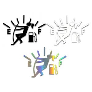 Autocollant bouchon r&eacute;servoir carburant, 3 pi&egrave;ces design amusant avec jauge d'essence, autocollant couvercle &eacute;tanche, jauge carburant, autocollant vide, d&eacute;coration pour filles (WANG YINGQIANG DIAN, neuf)