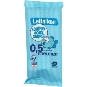 Lot de 150 Ethylotest Ballon 0,5g/l Norme NFX – Alcootest à Usage Unique, soufflez Vous saurez [ Éthylotest France pour conducteur confirmé ] (Autocollant-immatriculation, neuf)