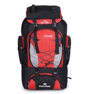 CINGHI LUSSO Sac &agrave; dos de randonn&eacute;e l&eacute;ger de 80 l pour homme, sac &agrave; dos pour adultes, sac &agrave; dos de voyage, camping, sac &agrave; dos imperm&eacute;able, grand sac &agrave; dos de camping, accessoires de camping, Rouge, 70 (Shengyu technology Official Store, neuf)
