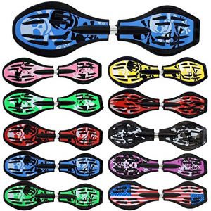 FunTomia Waveboard charge max 120 kg, avec roulement ABEC-11 + sac et CD inclus - bleu avec la conception de cr⮥ (S+S Sportartikel GmbH, neuf)