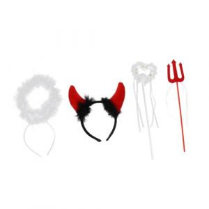 TOGEVAL 2 Ensembles Daccessoires Cosplay et Adulte Plume et T&ecirc;te Ange et D&eacute;mon D&eacute;cor de F&ecirc;te et Sc&egrave;ne Role Play (BOBOLING, neuf)