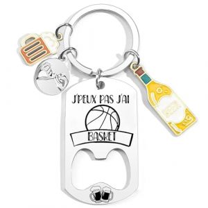 VZIUYTRE Cadeau Fan de Basket Coach Porteclef D&eacute;capsuleur Original Porteclef Personnalis&eacute; pour Basket Chasseur Football Golfeur Motard P&ecirc;cheur Cycliste Rugby BOXE JUDO TENNIS Cadeau (7) (pingxiangshiyangkaidianzishangwuyouxiangongsi, neuf)