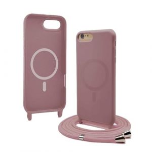 Bigcousin Coque Magn&eacute;tique pour iPhone 8 Plus/7 Plus avec Cordon,[Compatible avec MagSafe],Silicone avec Collier Case Portable Cover,R&eacute;glable Collier Lanyard Case,Rose Gold (Bigcousin, neuf)