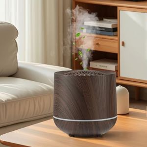 Diffuseur D'huiles Essentielles, 300ml Humidificateur d'air, Diffuseur D'aromath&eacute;rapie, Humidification Silencieuse, Humidificateur &Agrave; Brume Froide pour Chambre, Bureau, Maison, Yoga, Design Bois Fonc&eacute; (DING VICTORY LIMITED, neuf)