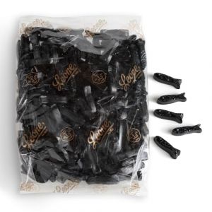 Leone depuis 1857 – Bonbons gommeux en forme de poisson Sans Sucre à la Réglisse - Sans Gluten et Végans - Sachet Recharge - 500 gr (PASTIGLIE LEONE, neuf)