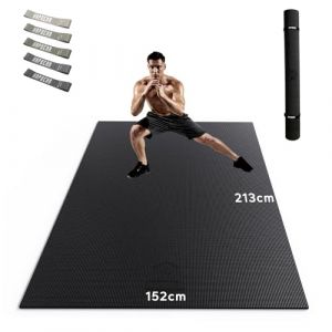 HAPBEAR Tapis d'Exercice Extra Large - 213x152x0.8cm, Antidérapant, Ultra Durable, Tapis de Gym épais pour Pilates, Aérobic, Tapis de yoga, Tapis de Gym Haute Densité (HAPBEAR EU Chain Store, neuf)