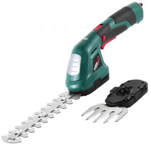 POSENPRO Cisaille Sculpte-Haie et Taille-Herbes sans Fil 7,2V, 2 en 1 Taille Haie Batterie Electrique Cisaille à Gazon avec 2 Lames, Poignée rotative à 180°, pour Coupe, Elagage (LANNERET EU STORE, neuf)