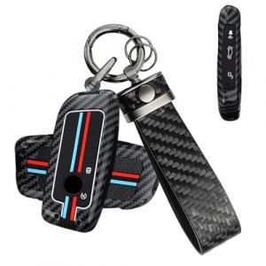 ATFIGII coque de cl&eacute; de voiture Porte cl&eacute; compatible avec BMW 2er 3er 5er 7er X1 U11 U06 G60 X4 X5 X6 M60i X7 i4 i7 iX ix1 XM 2023 2024 2025 Coque de cles mit porte-cl&eacute;s 5 Boutons D-Noir (ATFIGII, neuf)