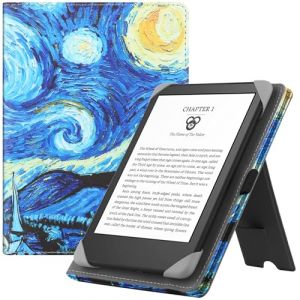 HGWALP Etui Universel pour Tout Le 6" eReaders, Folio Stand Coque Housse avec dragonne Compatible avec Kindle/Kindle Paperwhite/Kobo/Tolino/Pocketook/Sony 6 Pouces E-Book Reader-Starry Sky (Aode Nuo EU, neuf)