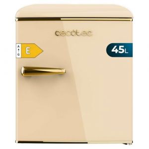 Cecotec Mini Frigo Bolero CoolMarket TT Origin 45 Beige E. R&eacute;frig&eacute;rateur Hauteur 55cm et Largeur 44,7cm, Classe &Eacute;nerg&eacute;tique E, Bac &agrave; Glace et Poign&eacute;e Chrom&eacute;e, Beige (Cecotec, neuf)