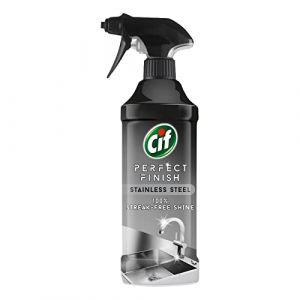 Cif Perfect Finish Spray nettoyant sans traces pour acier inoxydable Flacon de 435 ml (Flaviangel, neuf)
