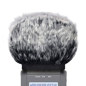SUNMON Manchon de pare-brise pour microphone Zoom H4N Pro enregistreurs numériques portables – Filtre anti-pop pour microphone extérieur (Jinshenjia, neuf)